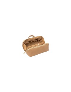 Trousse da toilette effetto pelle beige – Compatta ed elegante