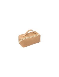Trousse da toilette effetto pelle beige – Compatta ed elegante