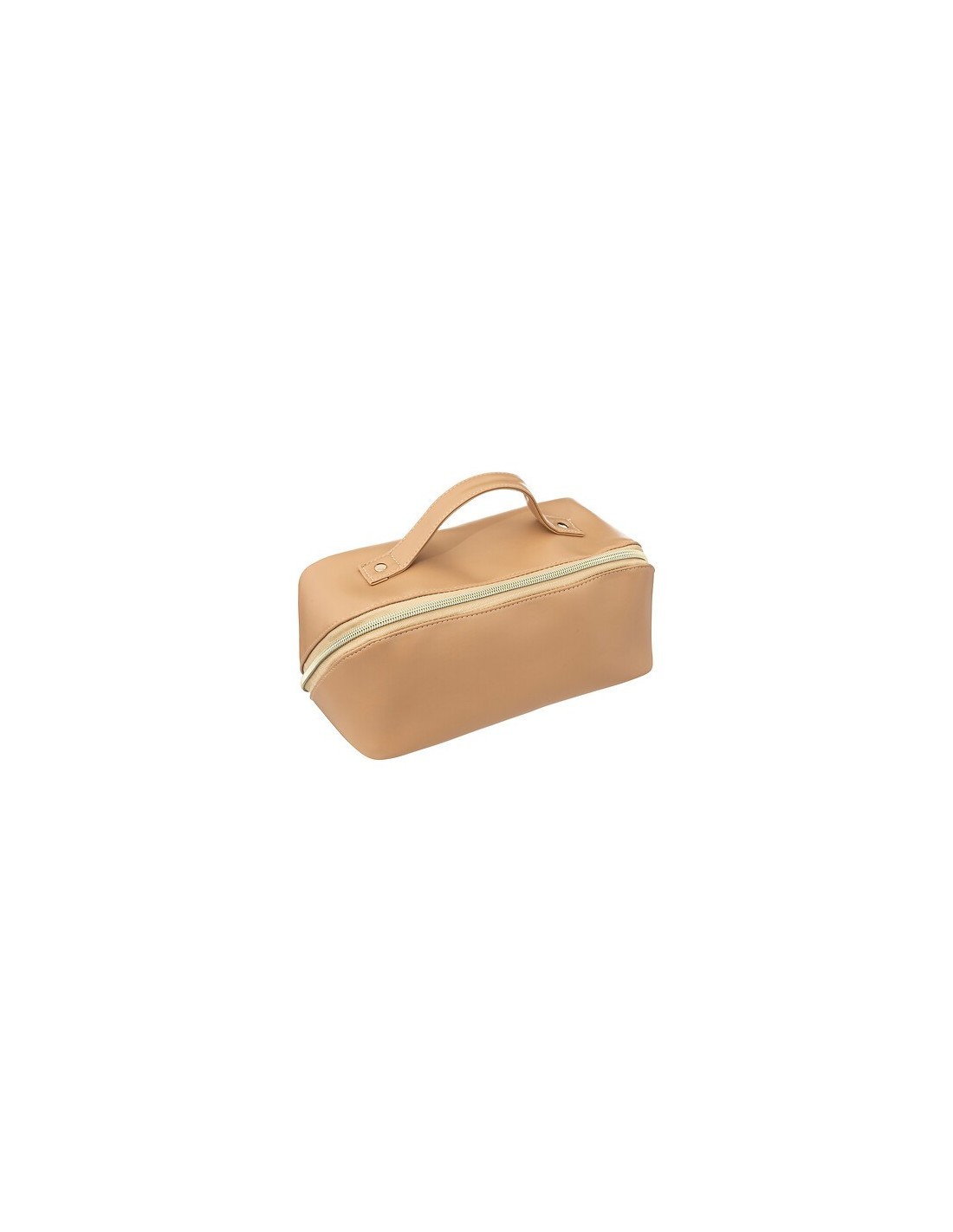 Trousse da toilette effetto pelle beige – Compatta ed elegante