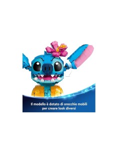 LEGO Disney Stitch 43249, Personaggio da Costruire, Parti Mobili, Camicia, Cono Gelato, Gioco per Bambini, Idea Regalo