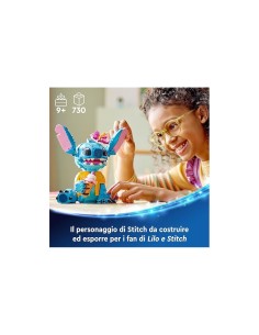 LEGO Disney Stitch 43249, Personaggio da Costruire, Parti Mobili, Camicia, Cono Gelato, Gioco per Bambini, Idea Regalo