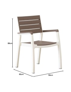 POLTRONA HARMONY BIANCO/CAPPUCCINO