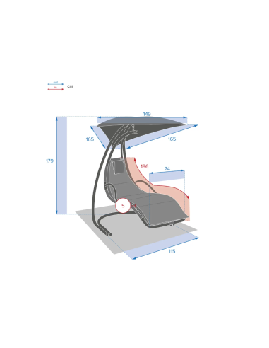POLTRONA SOSPESA 139578 MAIORCA ARDESIA