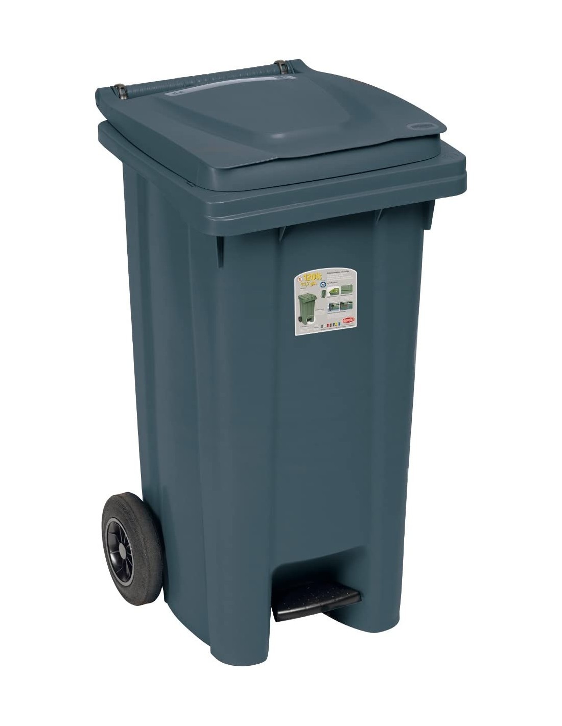 BIDONE 25705 CARRELLATO 120LT GIALLO CON PEDALE