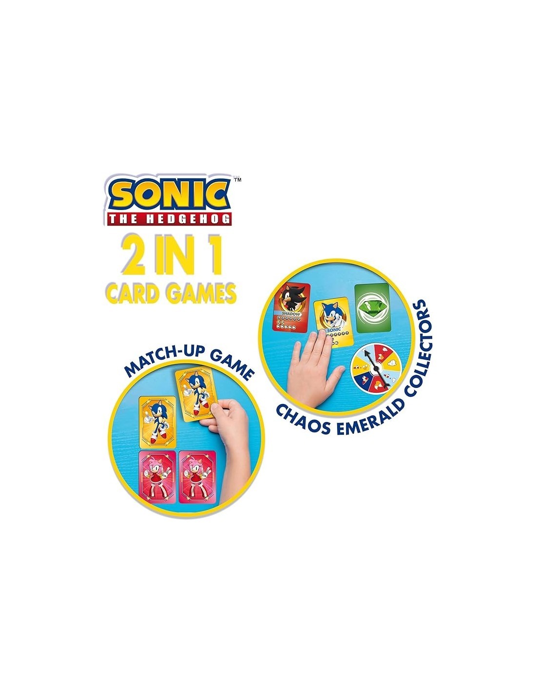 Sonic 2 in 1 Card Games in a Backpack - Collezione di Giochi di Carte