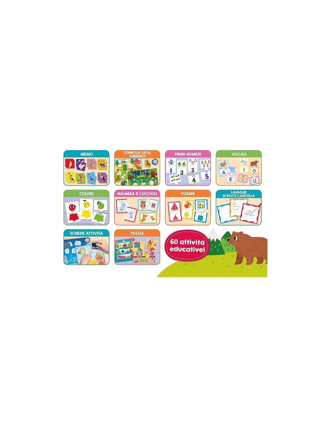 Carotina Baby 60 Giochi - Divertimento Educativo per Sviluppare Competenze di Base