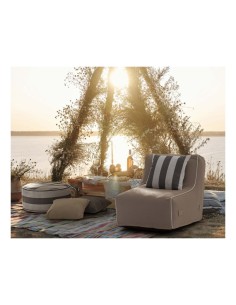 Chaise Longue Gonfiabile Rihanna, beige, tessuto idrorepellente, UV resistente, sfoderabile, per esterni, giardino, terrazza
