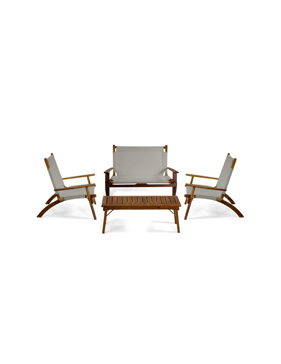 SALOTTO 754004 DIANE LEGNO TESSUTO GRIGIO