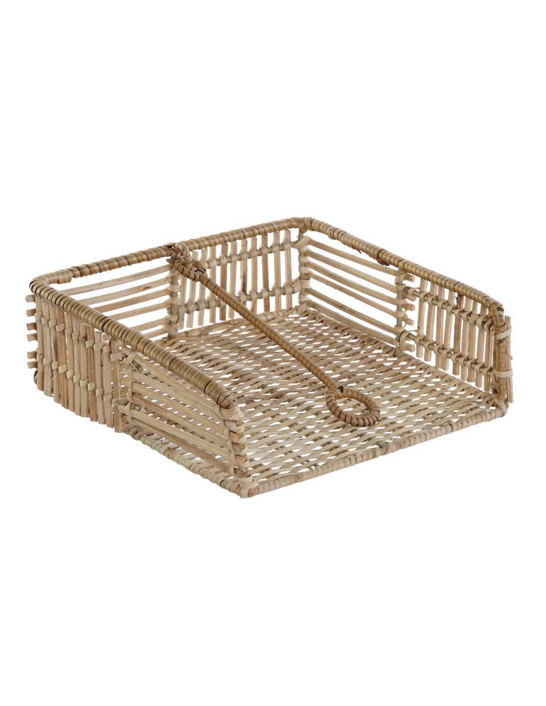PORTATOVAGLIOLI PC207503 RATTAN/FERRO 20X20X6CM