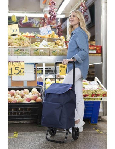 Gimi Argo Carrello Spesa 42L Blu – Resistente e Pratico