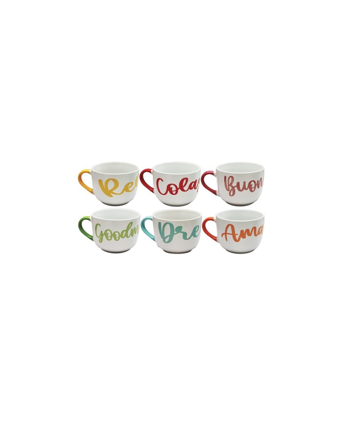 TAZZA COLAZIONE 25416 MATTINIERE DECORI ASSORTITI