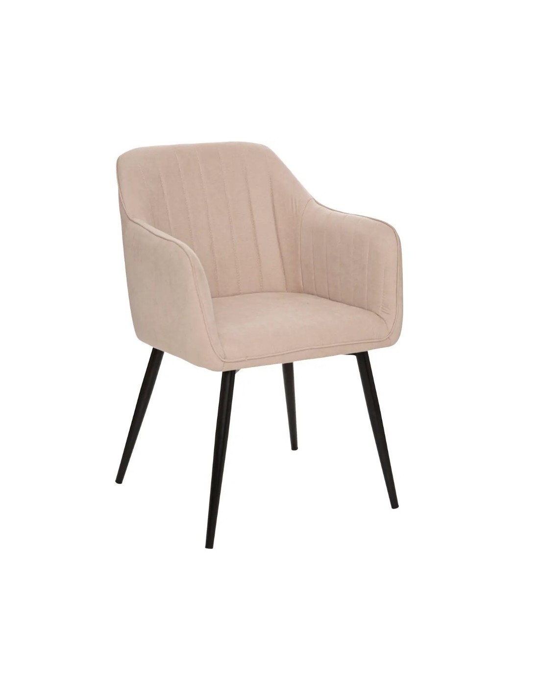 Poltrona da pranzo Visoca, beige, acciaio, dimensioni 61,5x57x83 cm