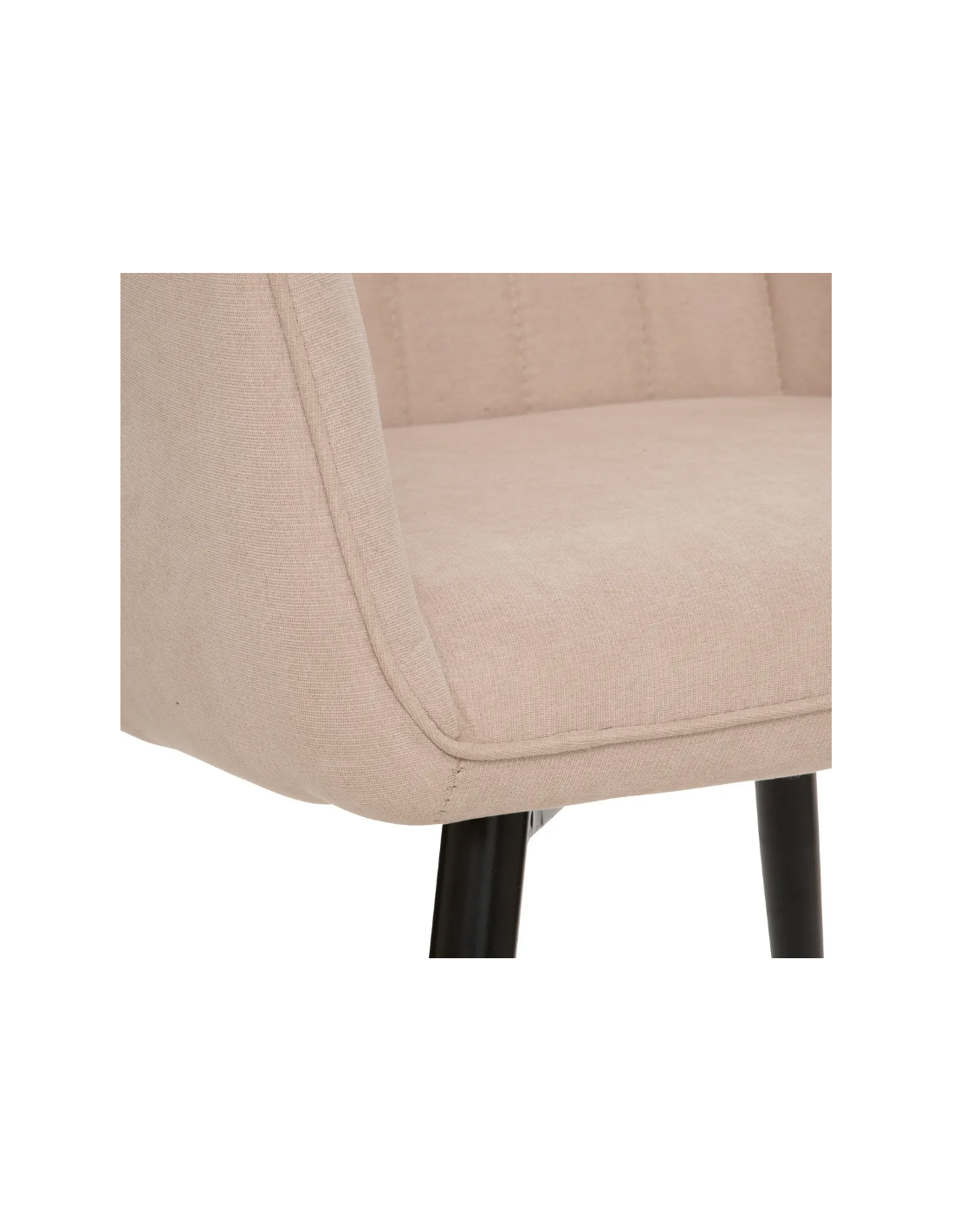 Poltrona da pranzo Visoca, beige, acciaio, dimensioni 61,5x57x83 cm