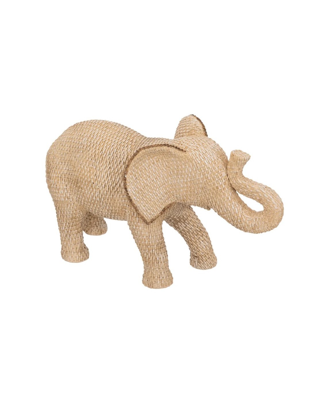 FIGURA ELEFANTE 195098 RESINA 51X23X30CM BEIGE