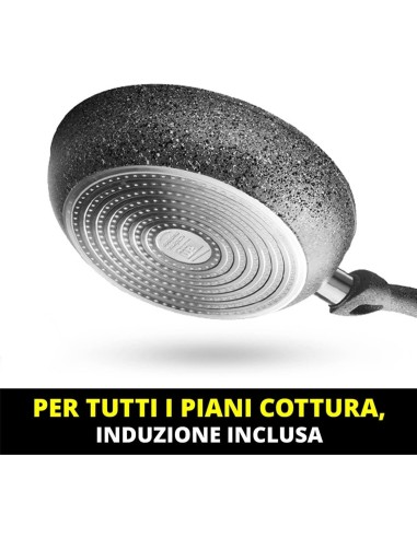 Padella Cuore di Pietra 16 cm Induzione – Accademia Mugnano, Alluminio Forgiato