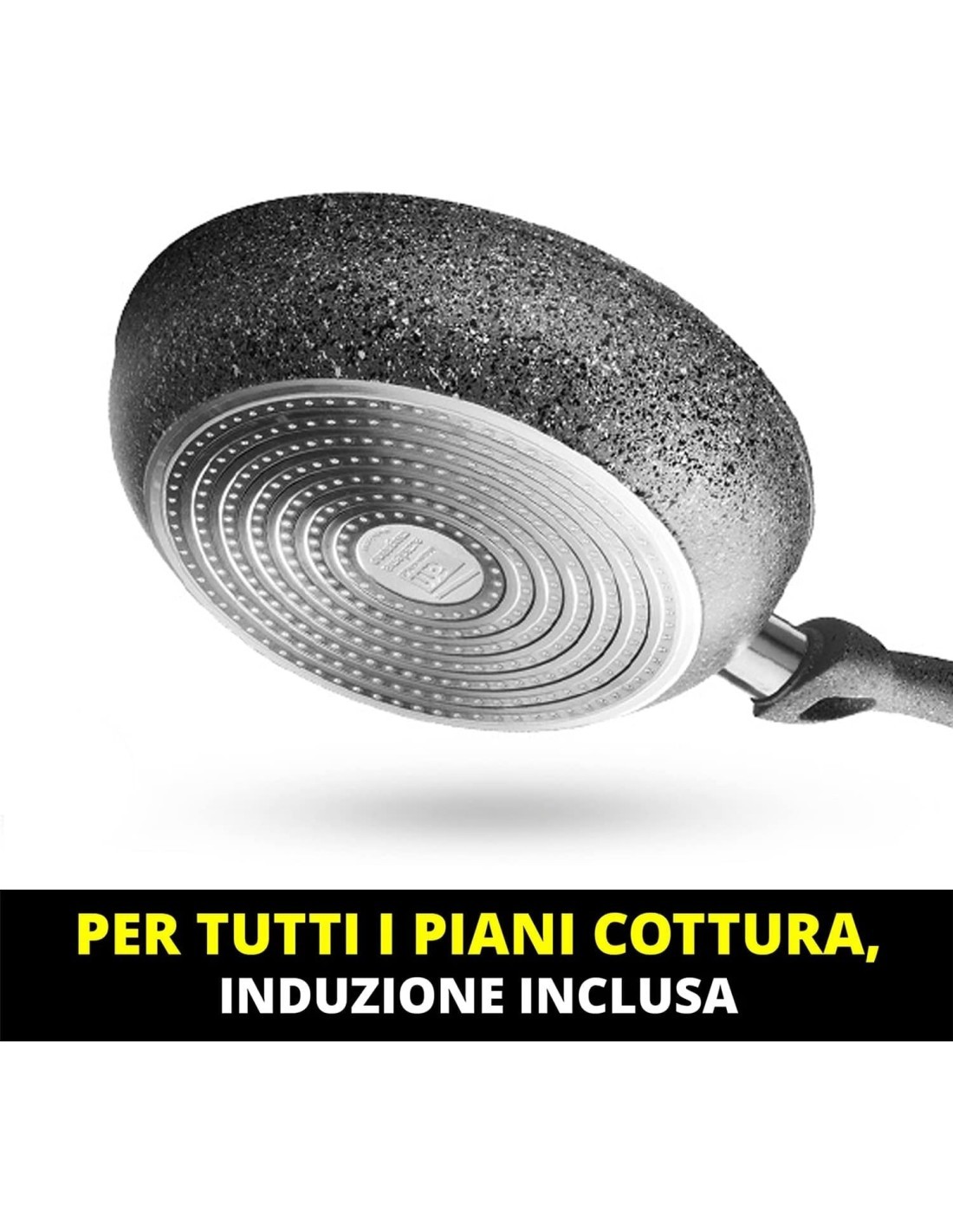 Padella Cuore di Pietra 16 cm Induzione – Accademia Mugnano, Alluminio Forgiato