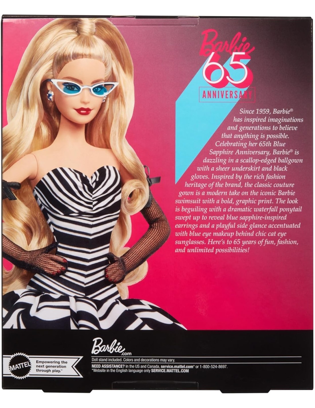 BARBIE, SIGNATURE 65° ANNIVERSARIO, BAMBOLA COLLEZIONE, 6+ ANNI