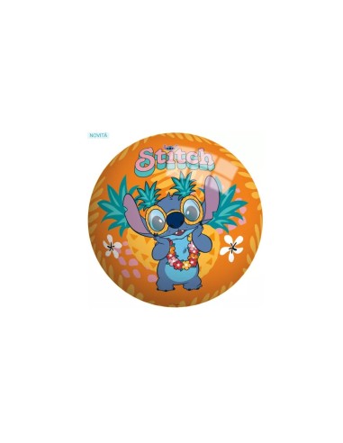 Pallone Stitch 22 cm, Palla da Gioco in Vinile Colorato, Motivo a Misura di Bambino, Divertimento per Grandi e Piccini