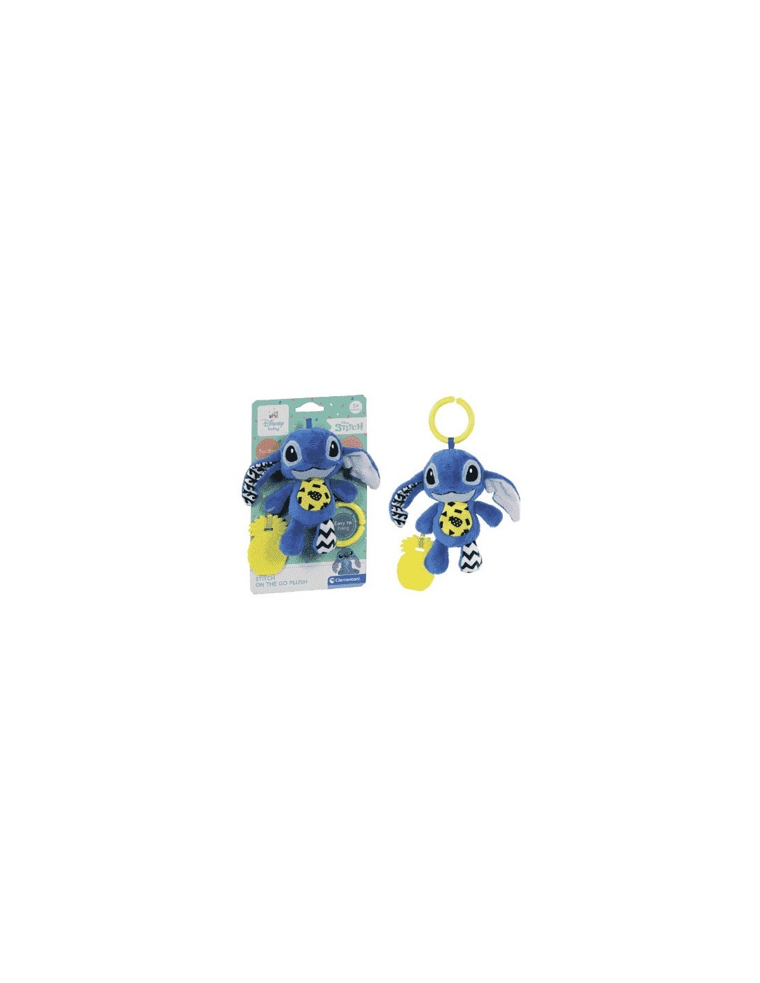 Stitch Disney Baby Plush – Sonaglio da Viaggio per Neonati con Anello