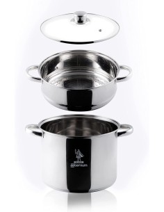 Aeternum Divina Vaporiera 22 cm – Acciaio Inox, Adatta Induzione
