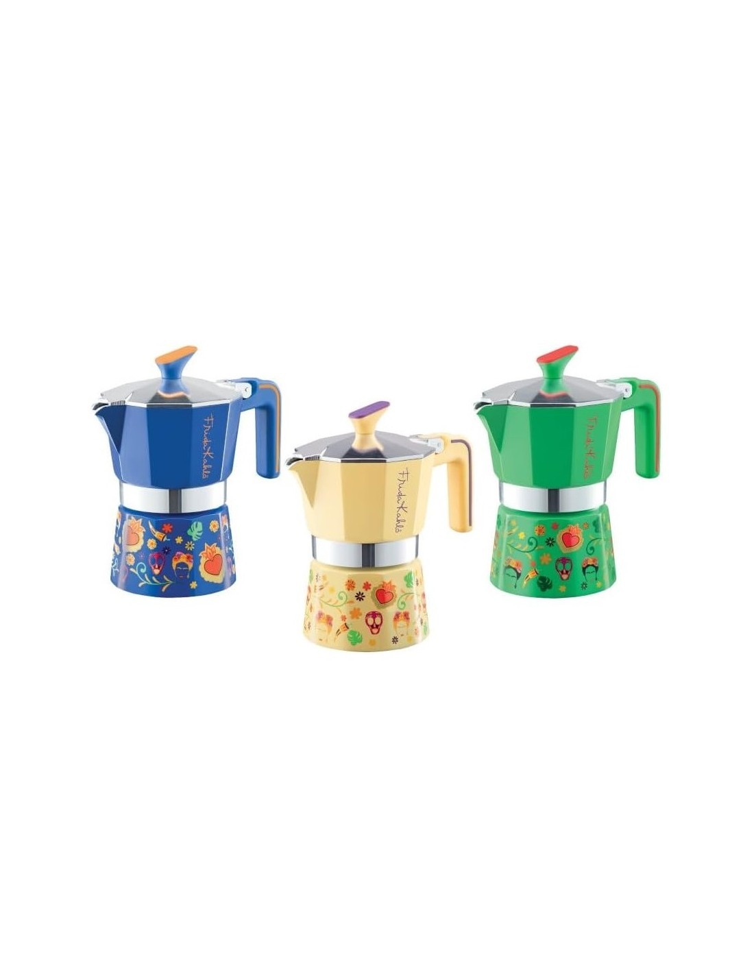 Caffettiera Pedrini 3 Tazze Frida Kahlo – Colori assortiti