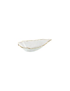 CENTROTAVOLA BD212880 FOGLIA 24X14X6CM CRISTALLO