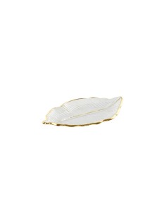 CENTROTAVOLA BD212889 FOGLIA 23X13CM CRISTALLO