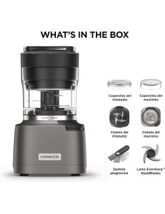 Kenwood Duo Prep CHP80.000SI tritatutto e macinino 2-in-1 800W lame Quadblades argento