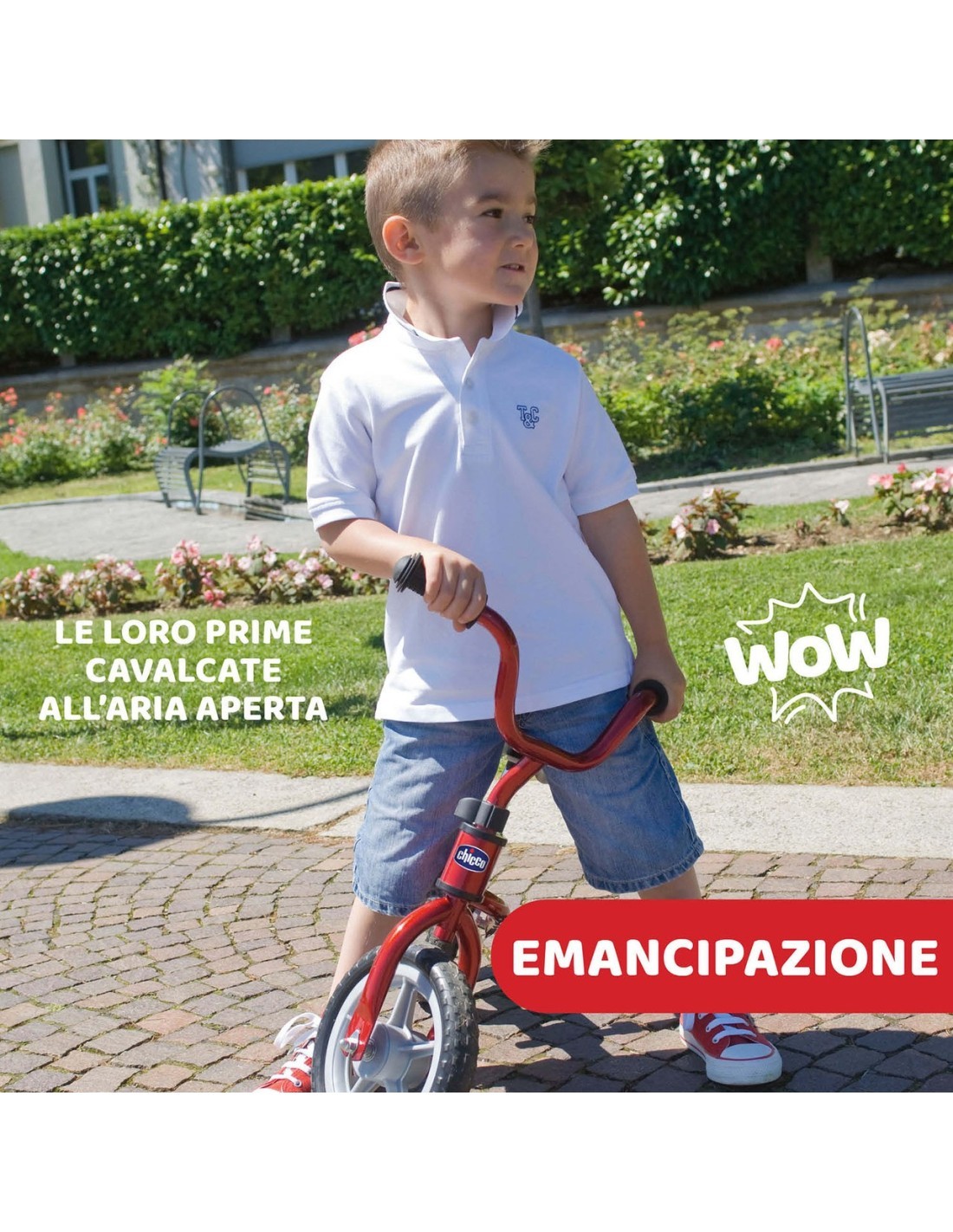 Chicco Balance Bike, Bicicletta Senza Pedali , Sella Manubrio Regolabili, Ultraleggero e Resistente, Pneumatici no Gonfiaggio