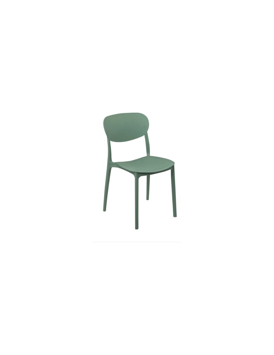SEDIA 193556A PLASTICA VERDE IMPILABILE
