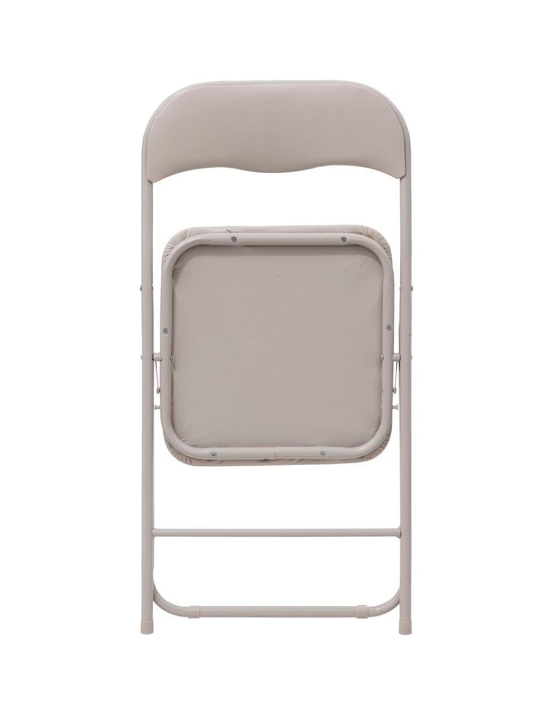 5five - sedia pieghevole in PVC beige con struttura in acciaio