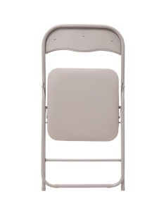 5five - sedia pieghevole in PVC beige con struttura in acciaio