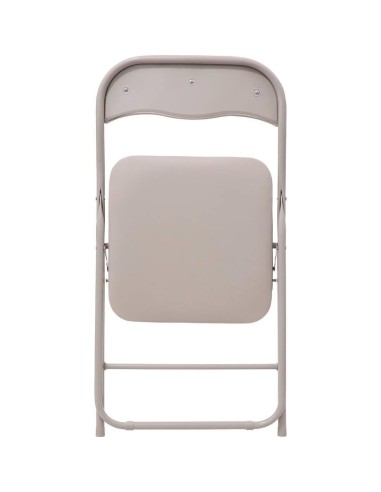 5five - sedia pieghevole in PVC beige con struttura in acciaio