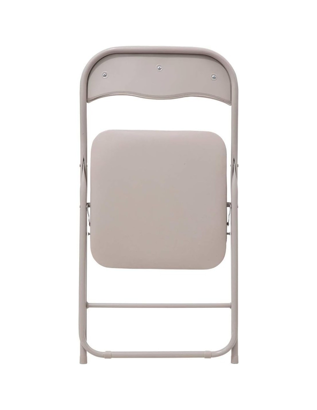 5five - sedia pieghevole in PVC beige con struttura in acciaio