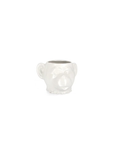 VASO 0143163 JAIDEN SCIMMIA 25X23X17CM BIANCO