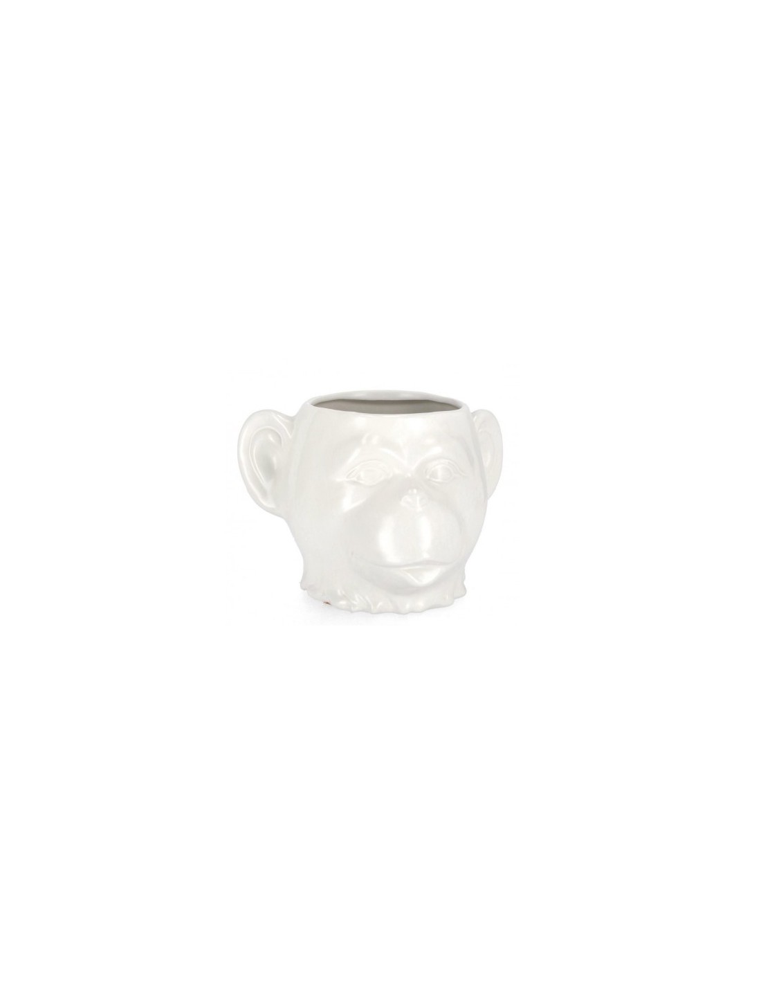 VASO 0143163 JAIDEN SCIMMIA 25X23X17CM BIANCO