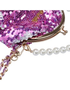 Girabrilla Fashion Bag, Borsetta a Forma di Borsellino con Paillettes e Tracolla, Borsetta Colorata per Bambini, Nice Group