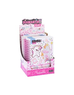 DIAMANTINY Unicorno, dipingi coi numeri, deco book, gemme 3D, album A5, attività creativa, bambini 5+