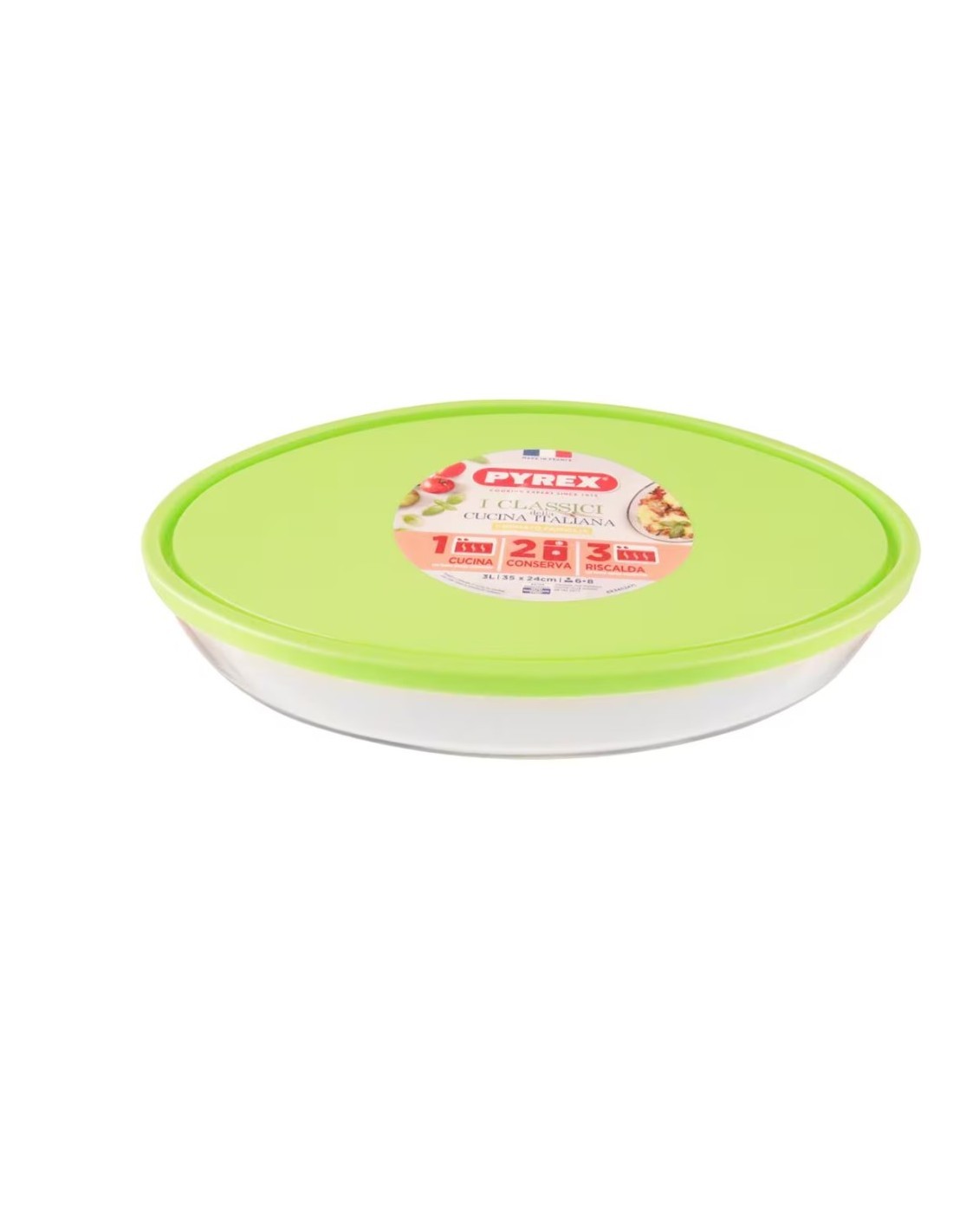 PYREX 346P TEGLIA OVALE 35X24CM CON COPERCHIO