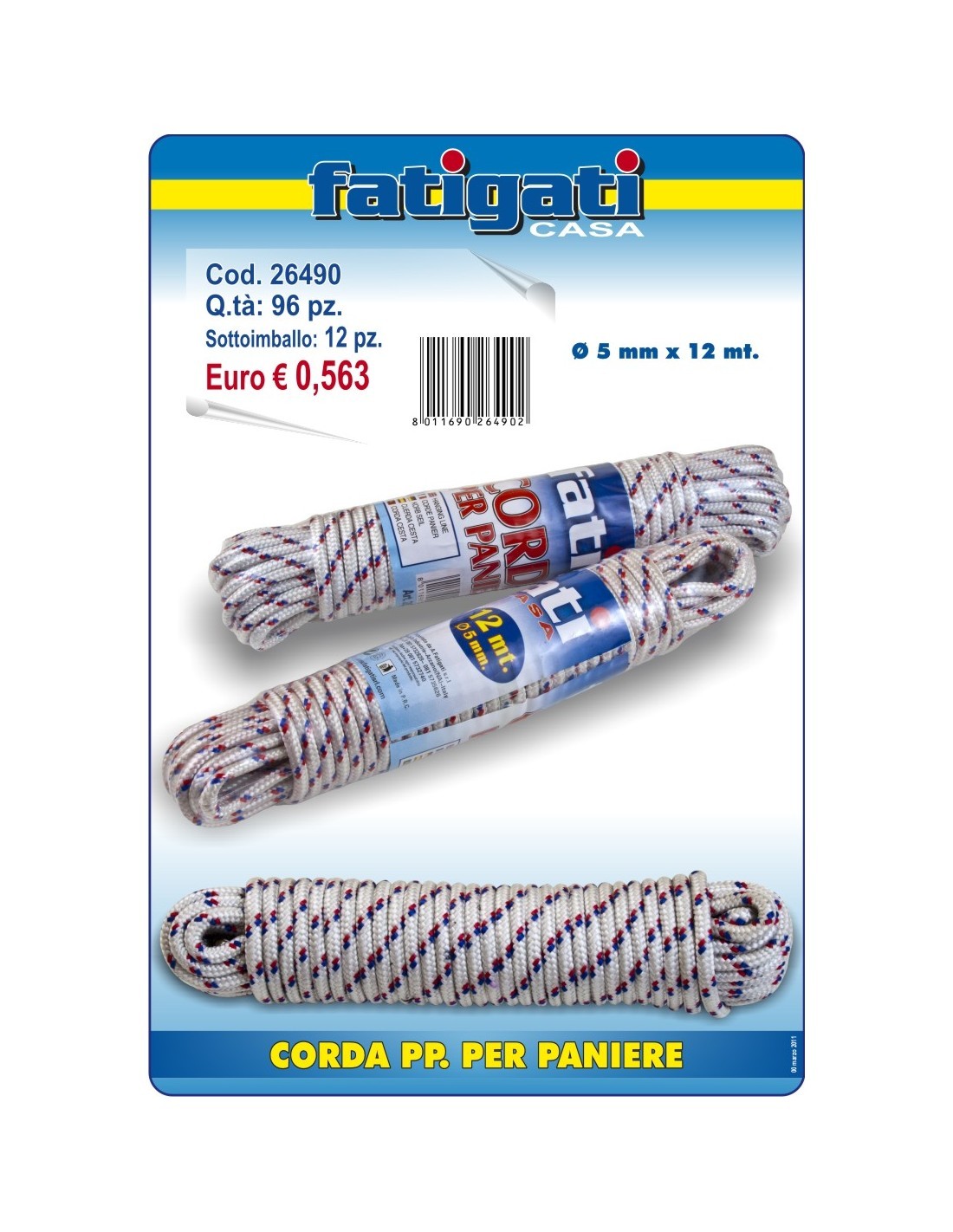CORDA PANIERE 26490 12MT D5MM