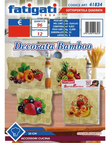 SOTTOPENTOLA 41834 BAMBOO 20X20CM