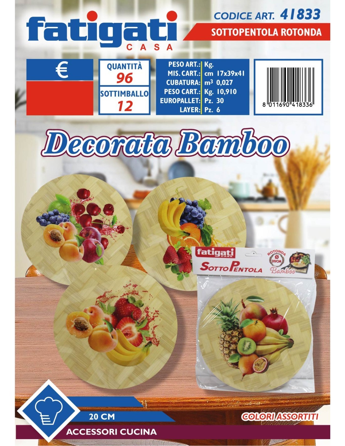 SOTTOPENTOLA 41833 BAMBOO D20CM