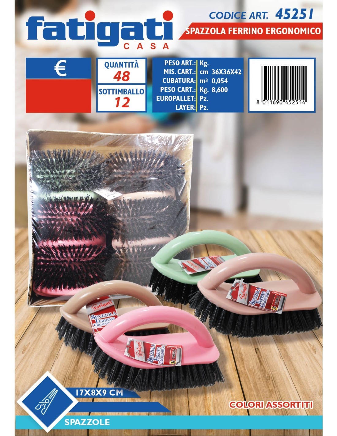 SPAZZOLA 45251 FERRINO ERGONOMICO