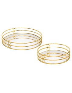 Vassoio Feel Atmosphera Metallo Dorato 20 cm 2