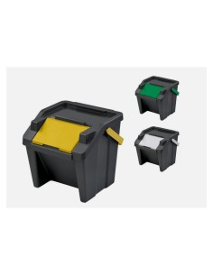 SET 3 PATTUMIERE DIFFERENZIATA 30LT VERTICALI 38X38X37CM