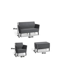 SALOTTO SALEMO LOUNGE GRAFITE