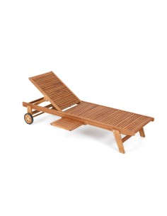 Lettino California Salmar in legno Eucalypto FSC - con ruote e portabibite | Tre G Ingrosso
