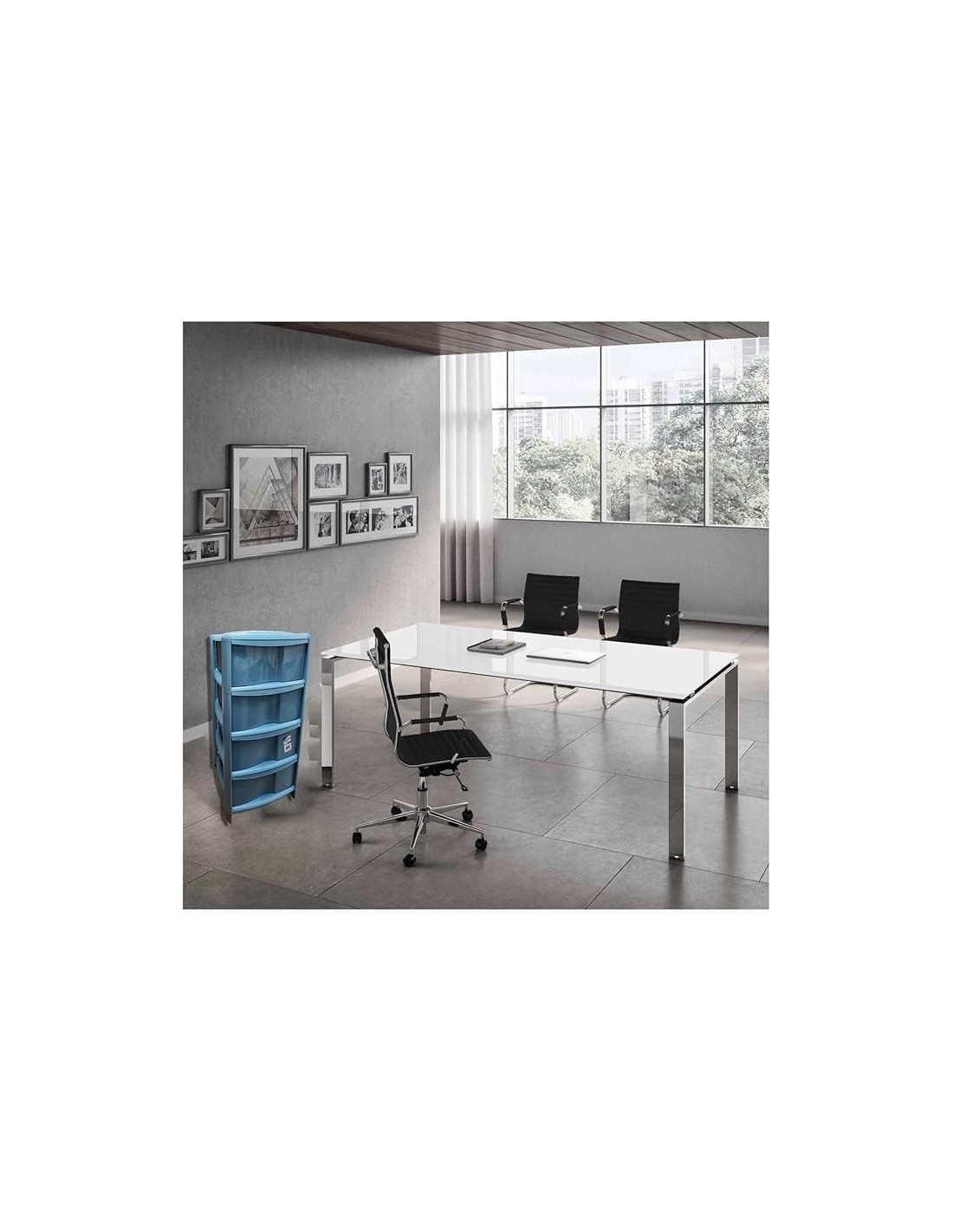 Tontarelli, cassettiera Bambù 4 cassetti, Delfin,38x39x78h cm, mobile salvaspazio, casa, ufficio