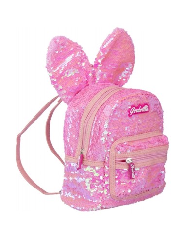 Girabrilla Bunny Backpack, Zainetto Coniglio, Paillettes Reversibili, Spalline Regolabili, Nice Group