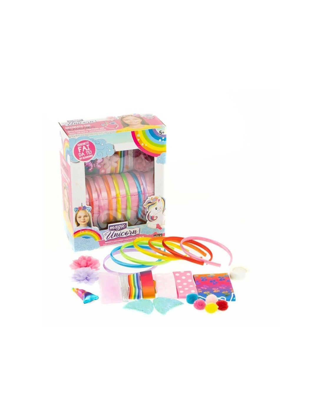 Magic Unicorn Cerchietti Fai da Te, Kit Creazione Headband, Nice Group